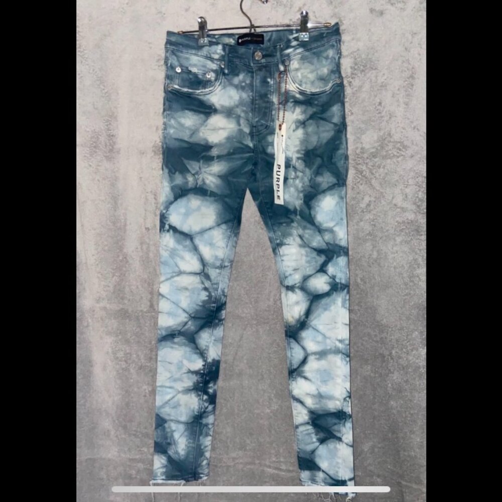 PURPLE BRAND Indigo Lapis Marble Jean P001